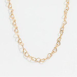 Necklace Heart Chain Adorable Dainty Gold Chain Necklace Heart Links Heart